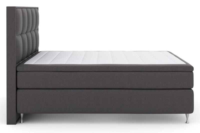 Select No 6 Komplett Sengepakke 210x210 Fast Memory/Pocket - Mørkegrå/Sølvben - Møbler - Senger - Kontinentalsenger
