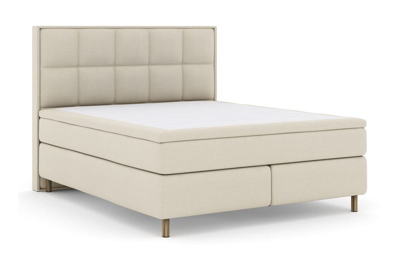 Select No 6 Komplett Sengepakke 210x210 Fast Watergel - Beige/Kobberben - Møbler - Senger - Kontinentalsenger