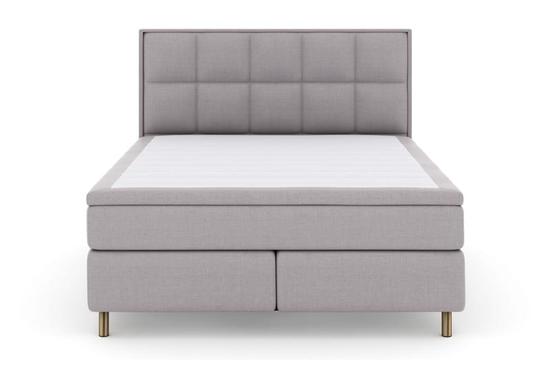 Select No 6 Komplett Sengepakke 210x210 Fast Watergel - Lysegrå/Kopperben - Møbler - Senger - Komplett sengepakke