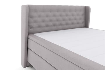Select No 6 Komplett Sengepakke 210x210 Fast Watergel - Lysegrå/Sølvben - Møbler - Senger - Komplett sengepakke