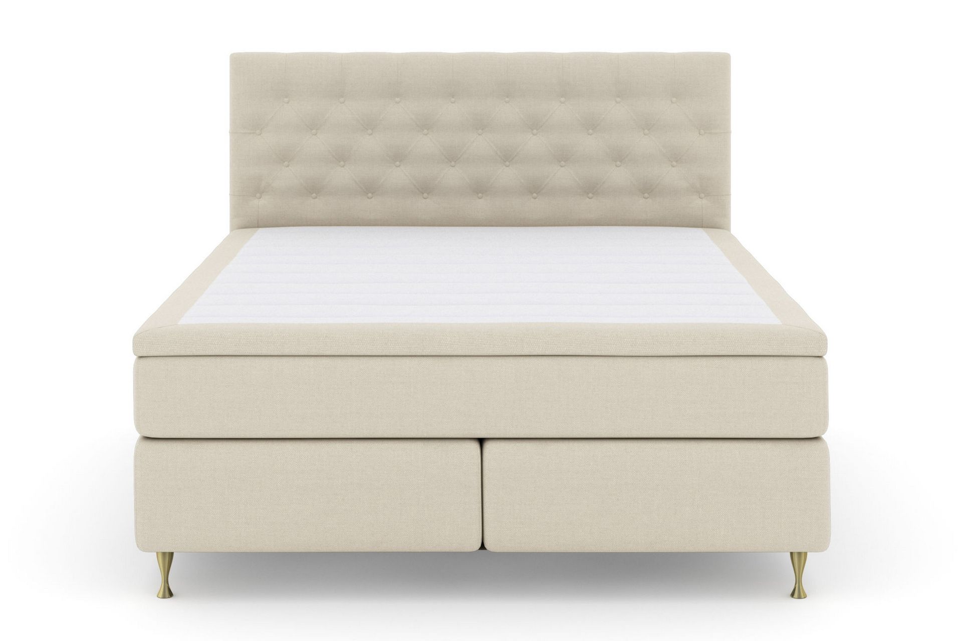 Select No 6 Komplett Sengepakke 210x210 Fast/Medium Watergel - Beige/Gullben - Møbler - Senger - Komplett sengepakke