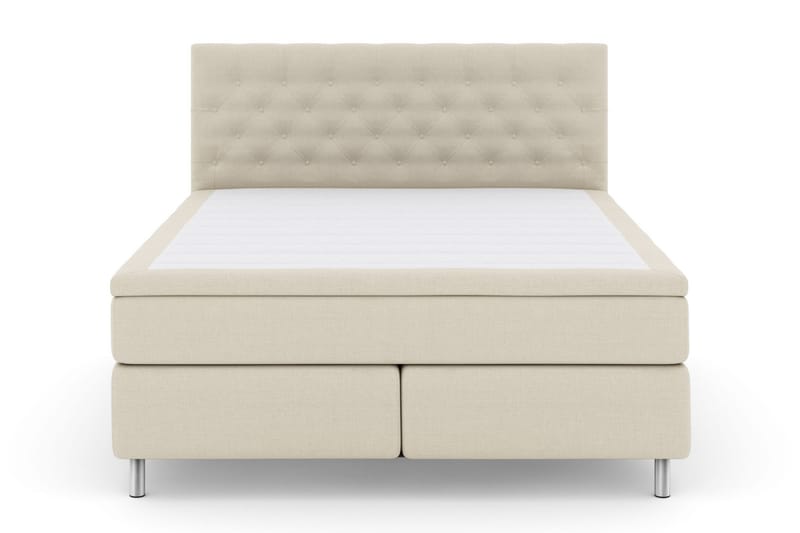 Select No 6 Komplett Sengepakke 210x210 Fast/Medium Watergel - Beige/Metallben - Møbler - Senger - Kontinentalsenger