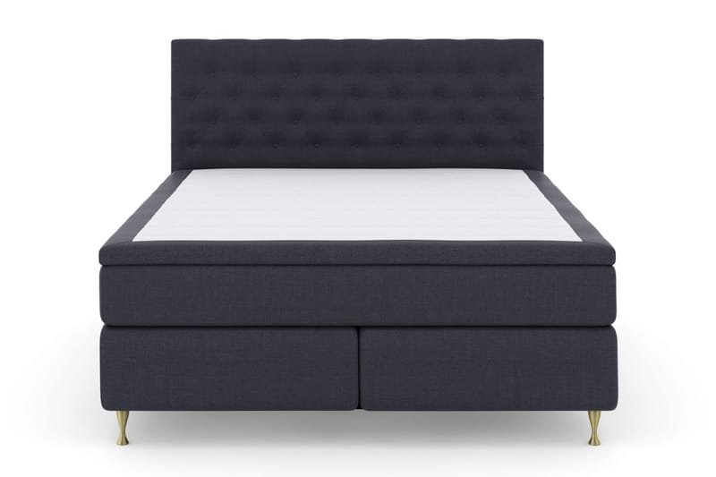 Select No 6 Komplett Sengepakke 210x210 Fast/Medium Watergel - Blå/Gullben - Møbler - Senger - Komplett sengepakke