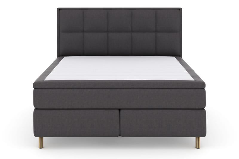 Select No 6 Komplett Sengepakke 210x210 Fast/Medium Watergel - Mørkegrå/Kobberben - Møbler - Senger - Kontinentalsenger