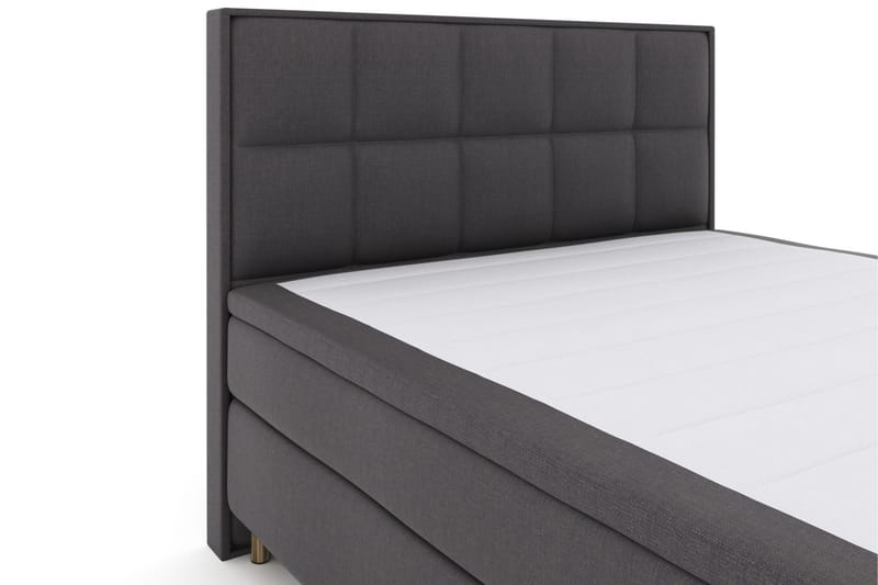 Select No 6 Komplett Sengepakke 210x210 Fast/Medium Watergel - Mørkegrå/Kobberben - Møbler - Senger - Kontinentalsenger