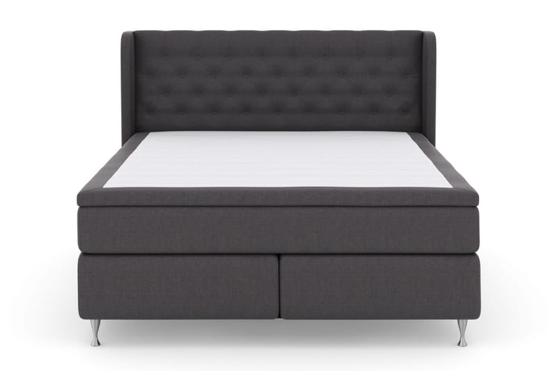 Select No 6 Komplett Sengepakke 210x210 Fast/Medium Watergel - Mørkegrå/Sølvben - Møbler - Senger - Kontinentalsenger