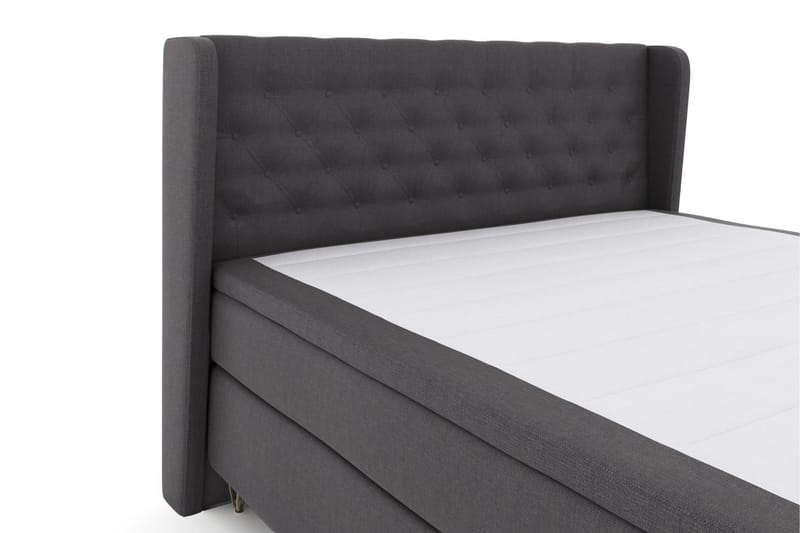 Select No 6 Komplett Sengepakke 210x210 Fast/Medium Watergel - Mørkegrå/V-formede Metallben - Møbler - Senger - Kontinentalsenger