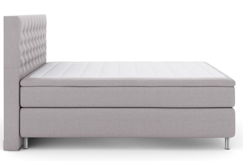Select No 6 Komplett Sengepakke 210x210 F/M Lateks/Memory - Lysegrå/Metallben - Møbler - Senger - Komplett sengepakke