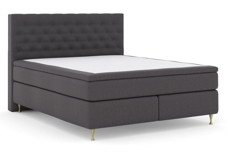 Select No 6 Komplett Sengepakke 210x210 F/M Lateks/Memory - Mørkegrå/Gullben - Møbler - Senger - Komplett sengepakke