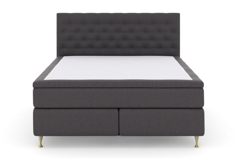 Select No 6 Komplett Sengepakke 210x210 F/M Lateks/Memory - Mørkegrå/Gullben - Møbler - Senger - Komplett sengepakke