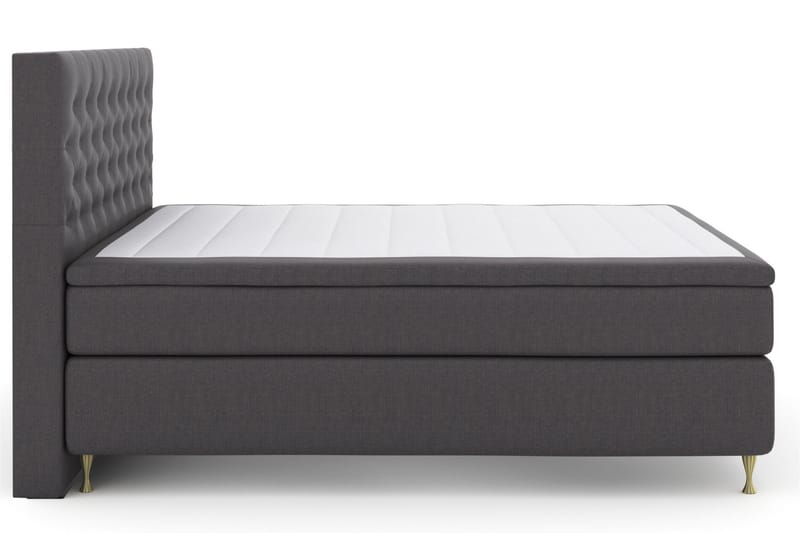 Select No 6 Komplett Sengepakke 210x210 F/M Lateks/Memory - Mørkegrå/Gullben - Møbler - Senger - Komplett sengepakke