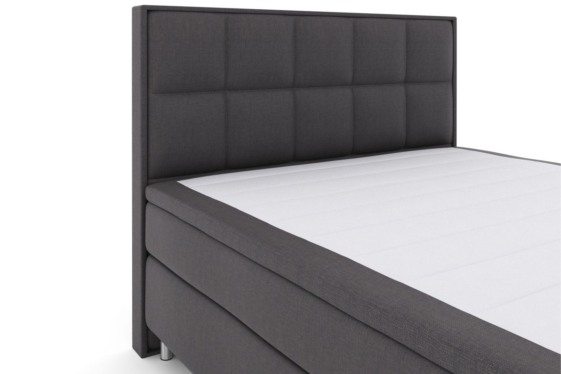 Select No 6 Komplett Sengepakke 210x210 F/M Lateks/Memory - Mørkegrå/Metallben - Møbler - Senger - Komplett sengepakke