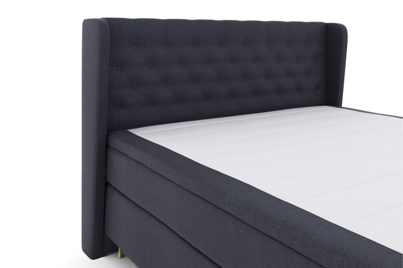 Select No 6 Komplett Sengepakke 210x210 F/M Memory/Pocket - Blå/Gullben - Møbler - Senger - Kontinentalsenger