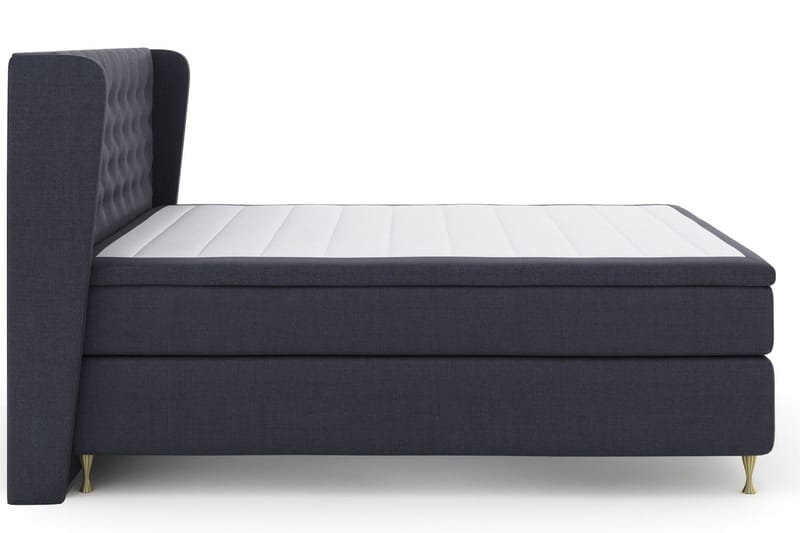 Select No 6 Komplett Sengepakke 210x210 F/M Memory/Pocket - Blå/Gullben - Møbler - Senger - Kontinentalsenger