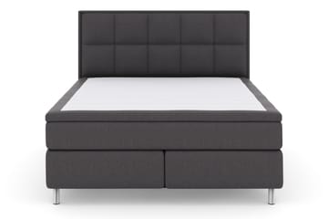 Select No 6 Komplett Sengepakke 210x210 F/M Memory/Pocket - Mørkegrå/Metallben - Møbler - Senger - Komplett sengepakke