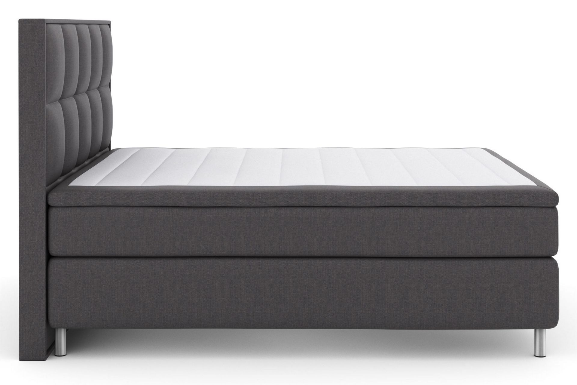Select No 6 Komplett Sengepakke 210x210 F/M Memory/Pocket - Mørkegrå/Metallben - Møbler - Senger - Komplett sengepakke
