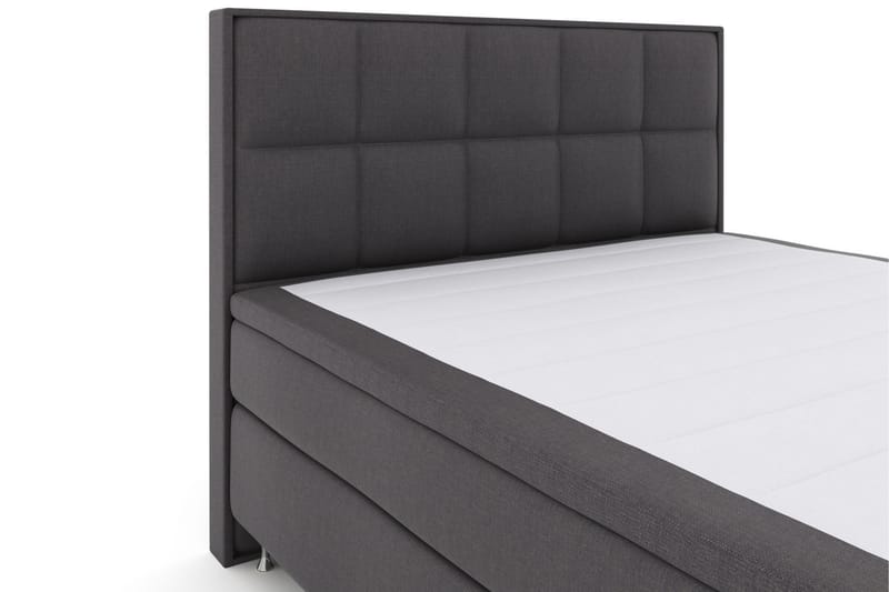 Select No 6 Komplett Sengepakke 210x210 Medium Lateks/Memory - Mørkegrå/Sølvben - Møbler - Senger - Kontinentalsenger