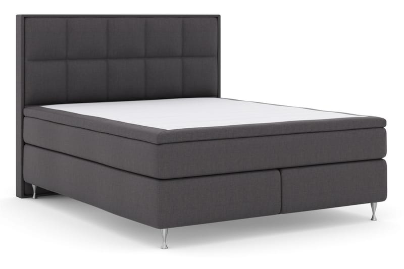 Select No 6 Komplett Sengepakke 210x210 Medium Lateks/Memory - Mørkegrå/Sølvben - Møbler - Senger - Kontinentalsenger