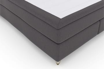 Select No 6 Komplett Sengepakke 210x210 Medium Memory/Pocket - Mørkegrå/V-formede Metallben - Møbler - Senger - Komplett sengepakke