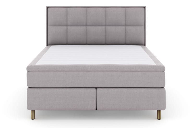 Select No 6 Komplett Sengepakke 210x210 Medium Watergel - Lysegrå/Kopperben - Møbler - Senger - Komplett sengepakke