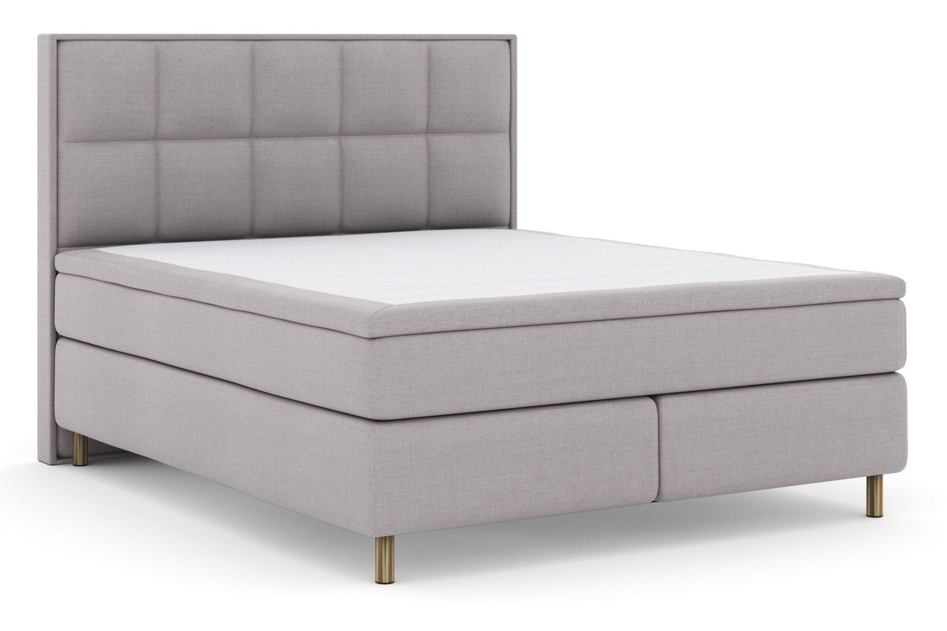 Select No 6 Komplett Sengepakke 210x210 Medium Watergel - Lysegrå/Kopperben - Møbler - Senger - Komplett sengepakke