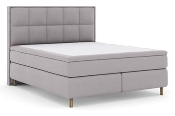 Select No 6 Komplett Sengepakke 210x210 Medium Watergel - Lysegrå/Kopperben - Møbler - Senger - Komplett sengepakke