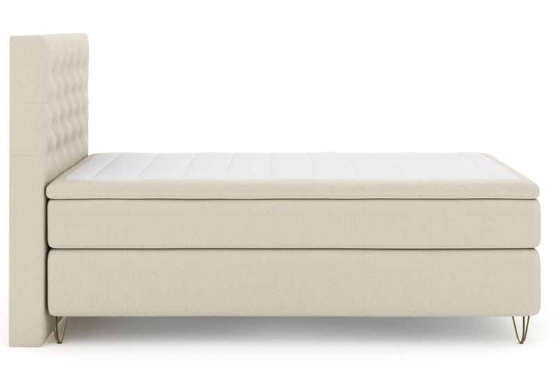 Select No 6 Kontinentalseng 120x200 Fast Lateks/Memory, Beige/V-formede Metallben
