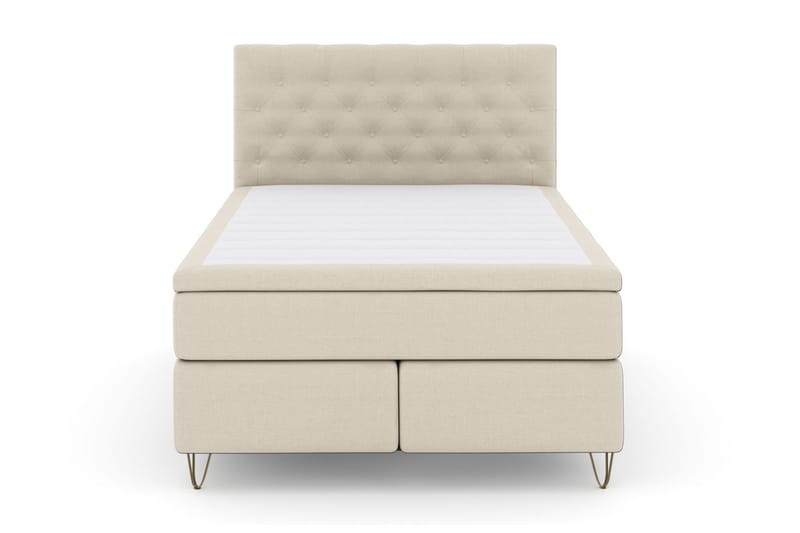 Select No 6 Kontinentalseng 140x200 Fast Lateks/Memory - Beige/V-formede Metallben - Møbler - Senger - Kontinentalsenger