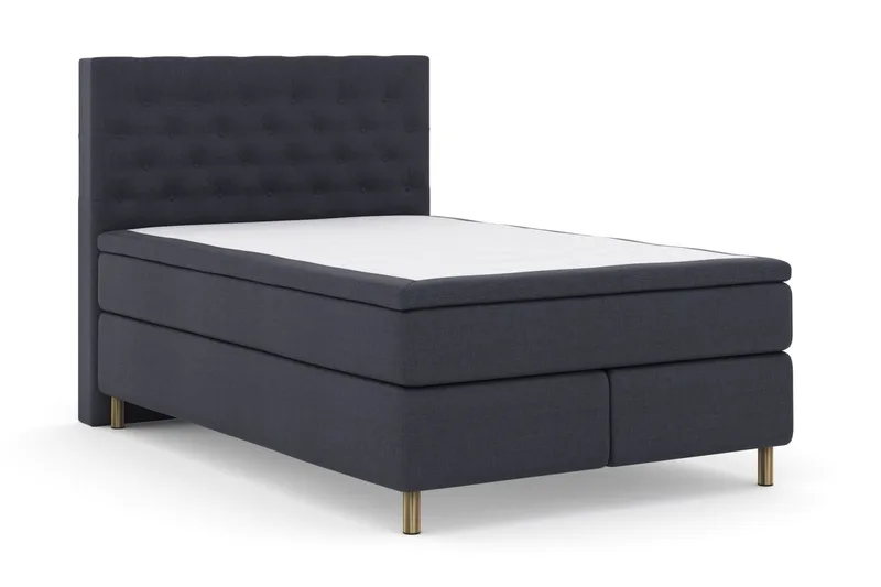 Select No 6 Kontinentalseng 140x200 Fast Lateks/Memory - Blå/Metallben - Møbler - Senger - Kontinentalsenger