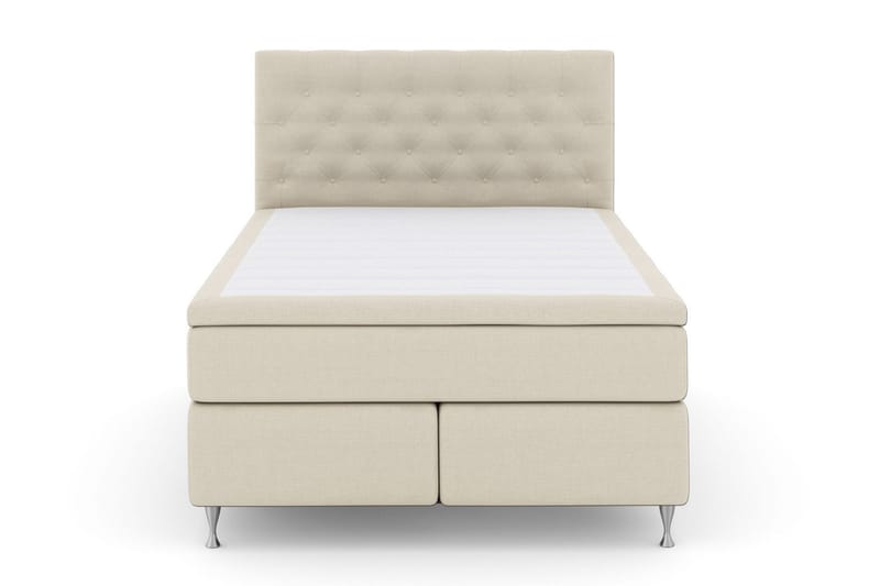 Select No 6 Kontinentalseng 140x200 Fast/Medium Lateks/Memor, Beige/Sølvben