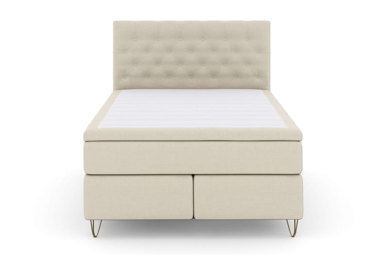 Select No 6 Kontinentalseng 140x200 Fast/Medium Lateks/Memor - Beige/V-formede Metallben - Møbler - Senger - Kontinentalsenger