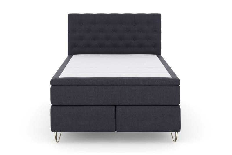 Select No 6 Kontinentalseng 140x200 Fast/Medium Lateks/Memor, Blå/V-formede Metallben