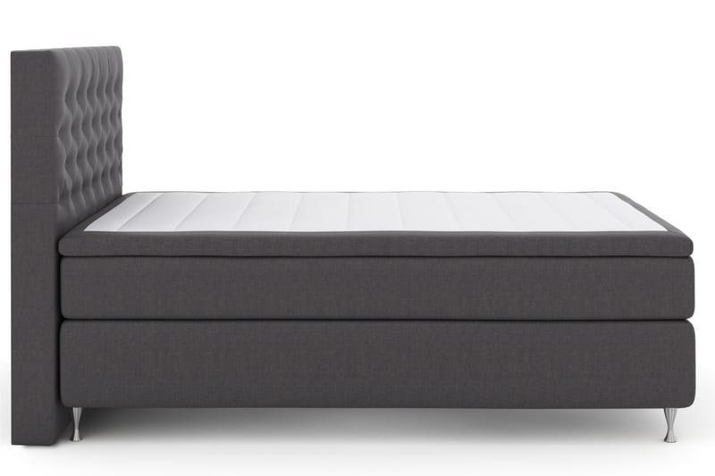 Select No 6 Kontinentalseng 140x200 Fast/Medium Lateks/Memor - Mørkegrå/Sølvben - Møbler - Senger - Kontinentalsenger