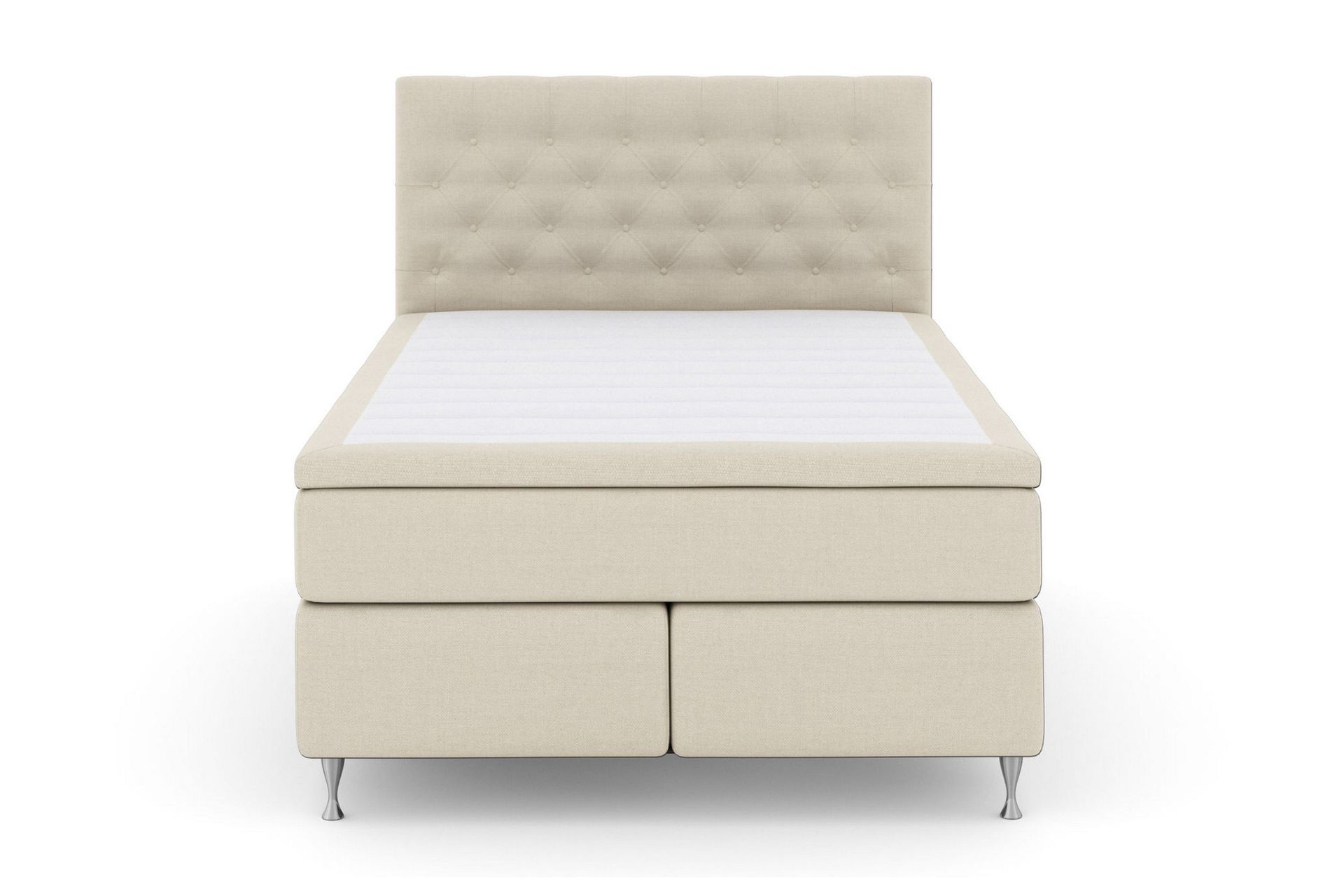 Select No 6 Kontinentalseng 140x200 F/M Memory/Pocket - Beige/Sølvben