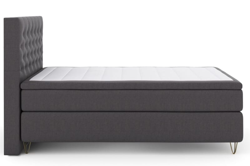Select No 6 Kontinentalseng 140x200 Medium Lateks/Memory - Mørkegrå/V-formede Metallben - Møbler - Senger - Kontinentalsenger