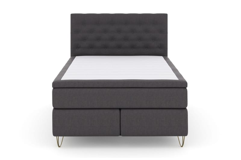 Select No 6 Kontinentalseng 140x200 Medium Lateks/Memory - Mørkegrå/V-formede Metallben - Møbler - Senger - Kontinentalsenger