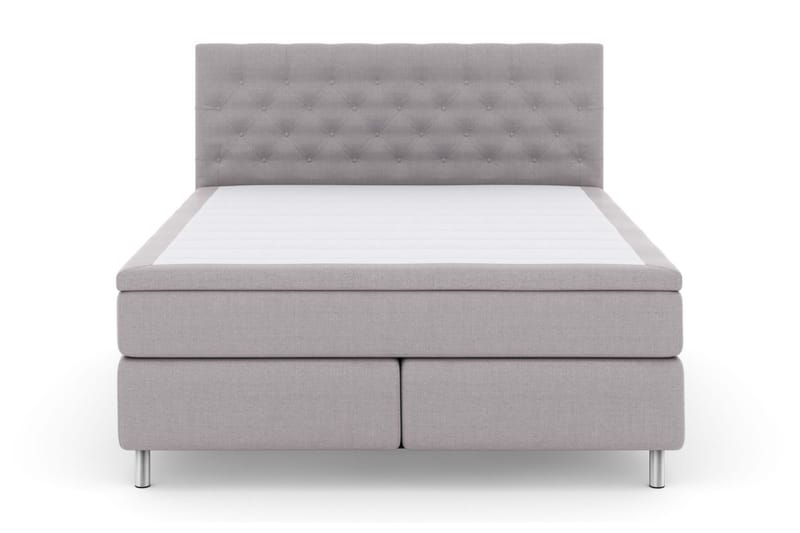 Select No 6 Kontinentalseng 160x200 Fast Memory/Pocket - Lysegrå/Metallben - Møbler - Senger - Kontinentalsenger