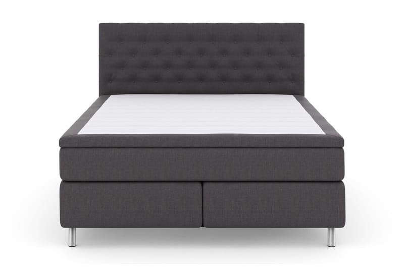 Select No 6 Kontinentalseng 160x200 Fast Memory/Pocket - Mørkegrå/Metallben - Møbler - Senger - Kontinentalsenger