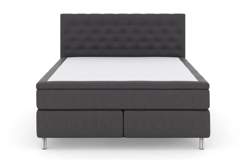 Select No 6 Kontinentalseng 180x200 Fast Lateks/Memory - Mørkegrå/Metallben - Møbler - Senger - Kontinentalsenger