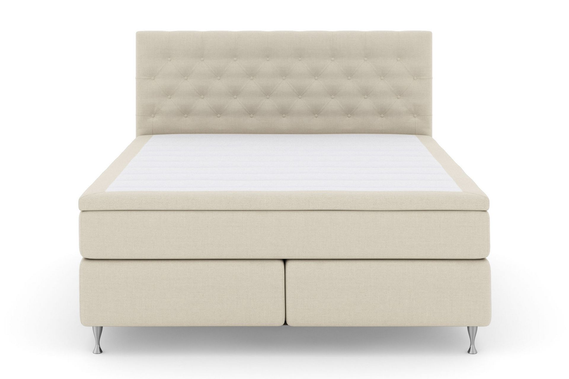 Select No 6 Kontinentalseng 180x200 Fast Watergel - Beige/Sølvben - Møbler - Senger - Kontinentalsenger