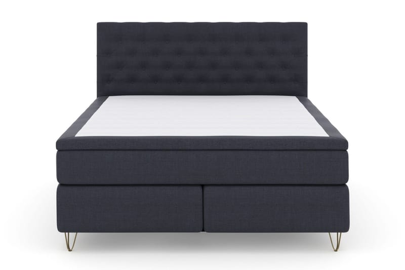 Select No 6 Kontinentalseng 180x200 Fast/Medium Lateks/Memor, Blå/V-formede Metallben