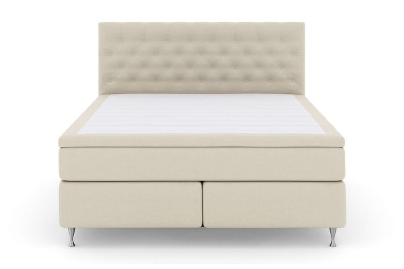 Select No 6 Kontinentalseng 180x200 F/M Memory/Pocket, Beige/Sølvben
