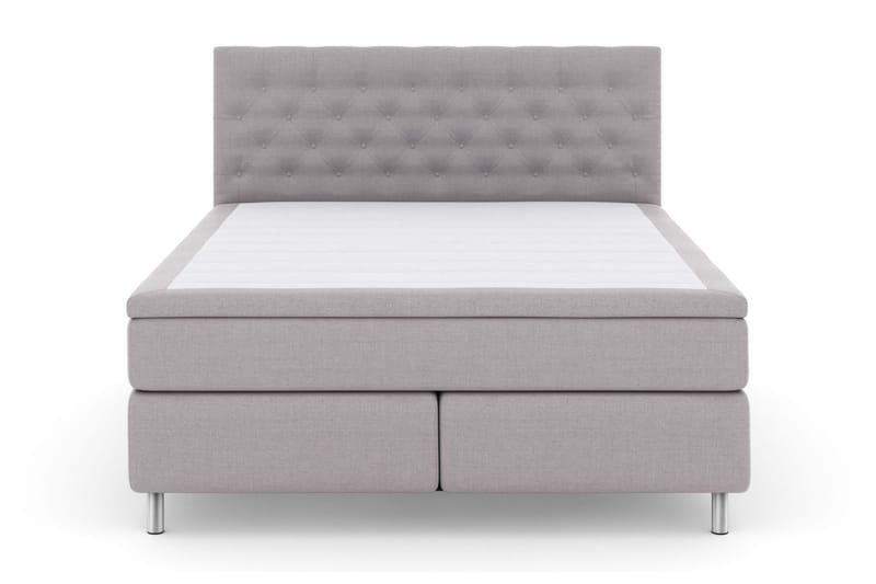 Select No 6 Kontinentalseng 210x210 Fast Memory/Pocket - Lysegrå/Metallben - Møbler - Senger - Kontinentalsenger