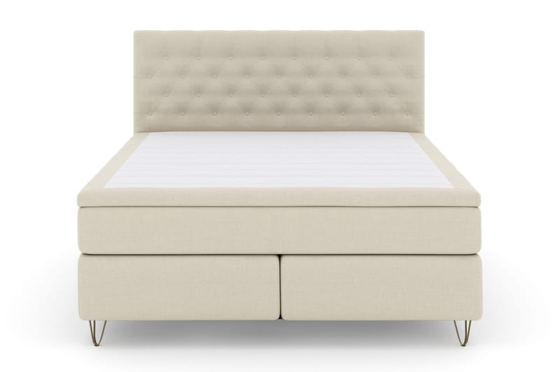 Select No 6 Kontinentalseng 210x210 Fast/Medium Watergel - Beige/V-formede Metallben - Møbler - Senger - Kontinentalsenger