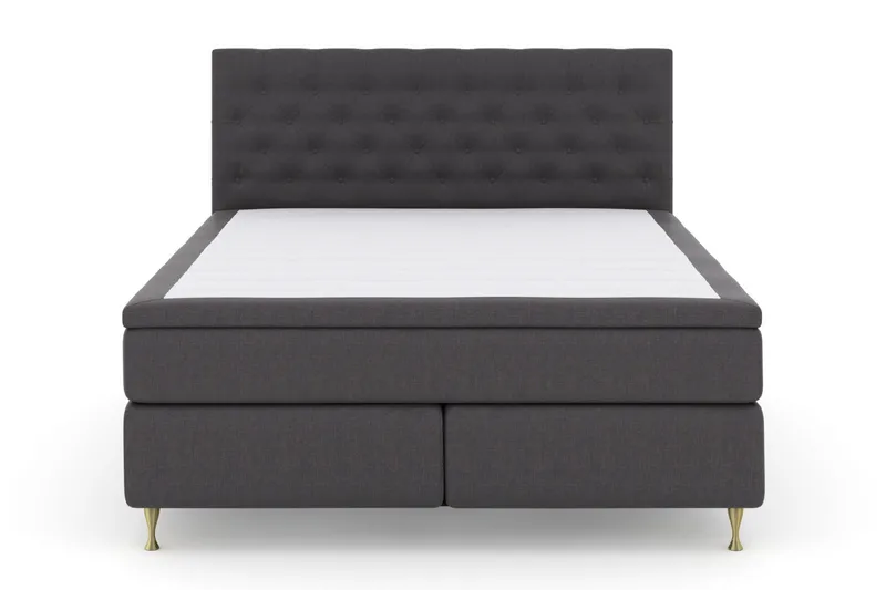 Select No 6 Kontinentalseng 210x210 Medium Watergel - Mørkegrå/Gullben - Møbler - Senger - Kontinentalsenger