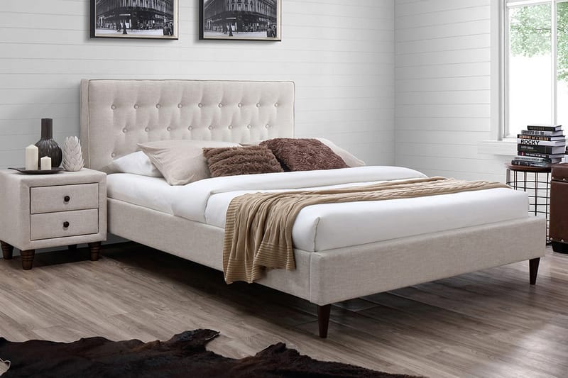 Seng EMILIA med Madrass HARMONY DUO 90x200cm - Møbler - Senger - Kontinentalsenger