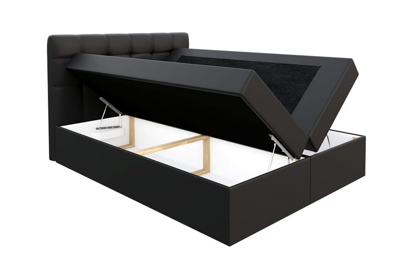 Skaftå kontinentalseng 120x200 - Svart / Grå / Hvit - Møbler - Senger - Kontinentalsenger