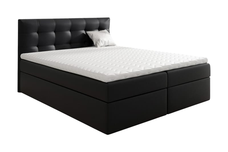 Skaftå kontinentalseng 120x200 - Svart / Hvit - Møbler - Senger - Kontinentalsenger