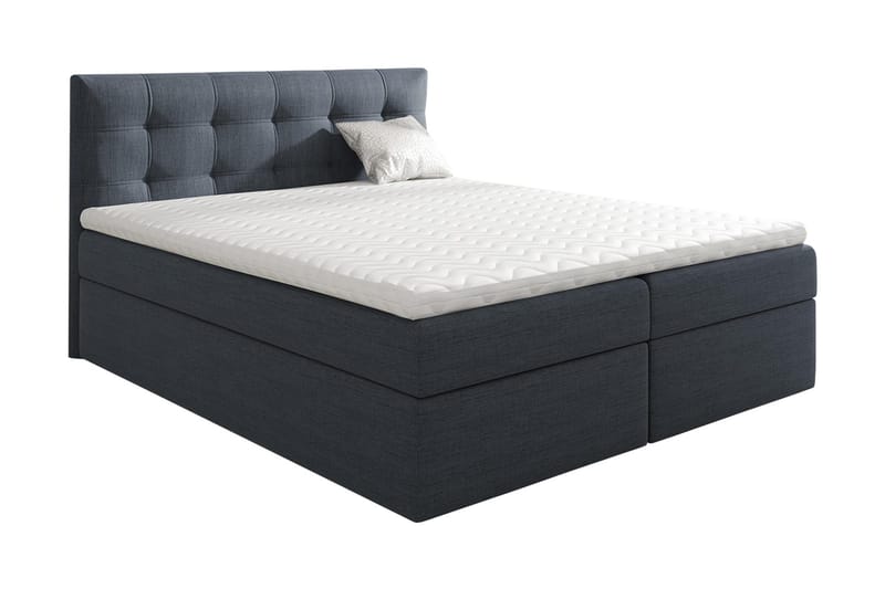 Skaftå kontinentalseng 140x200 - Svart / Grå / Hvit - Møbler - Senger - Kontinentalsenger