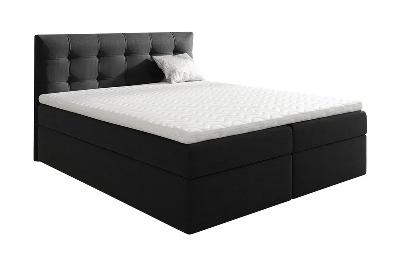 Skaftå kontinentalseng 180x200, Svart / Hvit